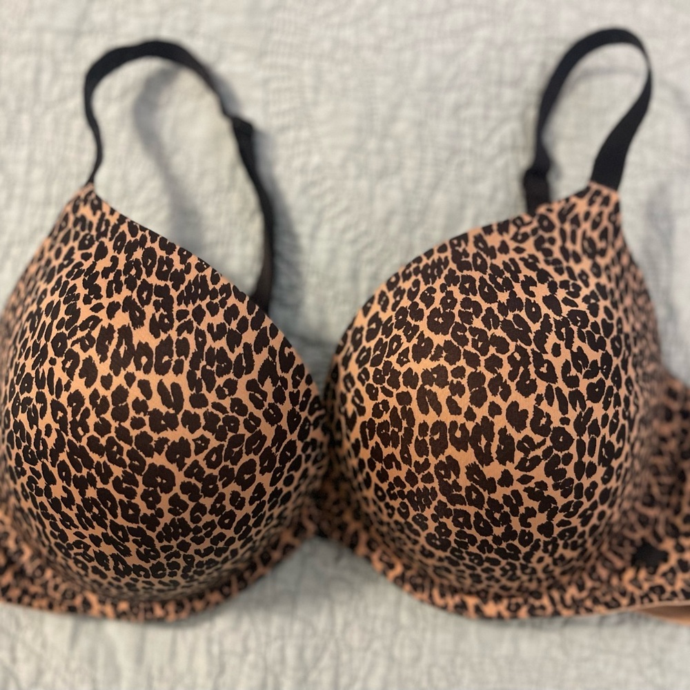 Victoria's Secret Leopard Print Bra - Black and Tan